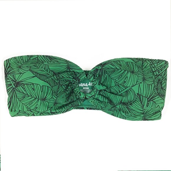 Cabana Del Sol GreenLeaf Print Green 2 Pc Halter Swim NWOT - Picture 6 of 10